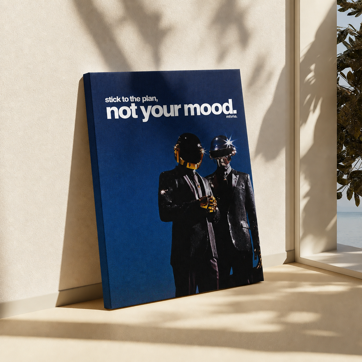 A hardcover book titled 'stick to the plan. not your mood.