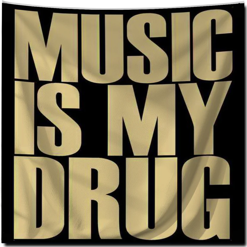 Music is My Drug Canvas Frame